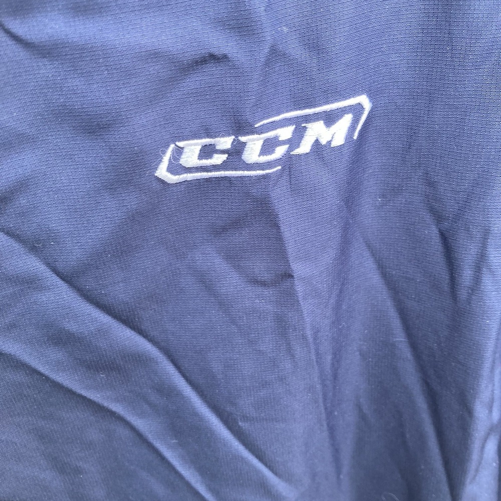 CCM Mens Large Hockey Windbreaker Jacket Penn Enforcers Player Issue Navy Vented - Picture 8 of 10